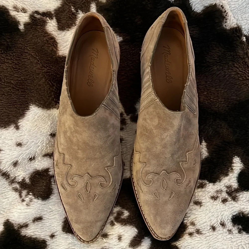 Madewell Western Low Chelsea Boots In Suede - Picture 2 of 4